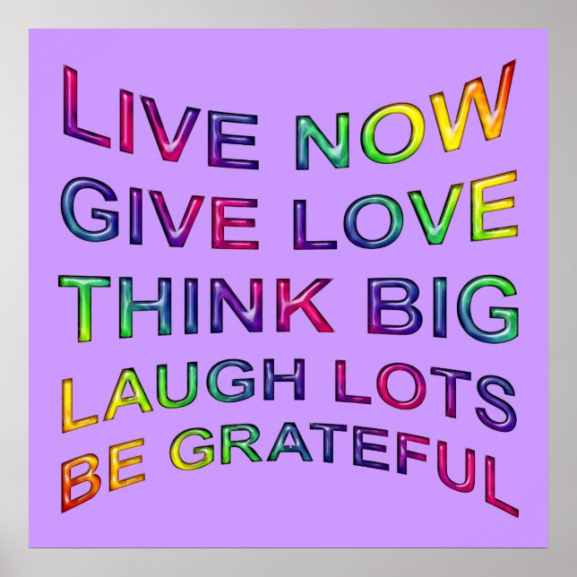 Poster Règles De Vie (Devant)