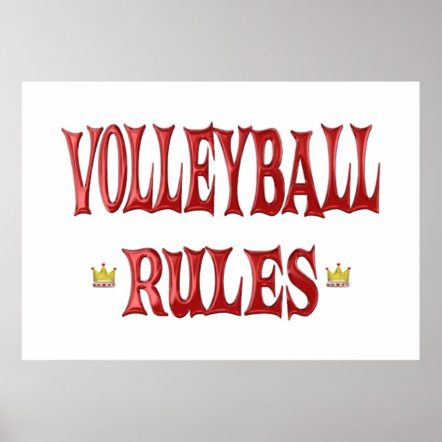 Poster Règles de volley-ball (Devant)