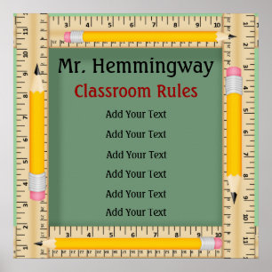 Poster Règles et objectifs de la classe pour les enseigna