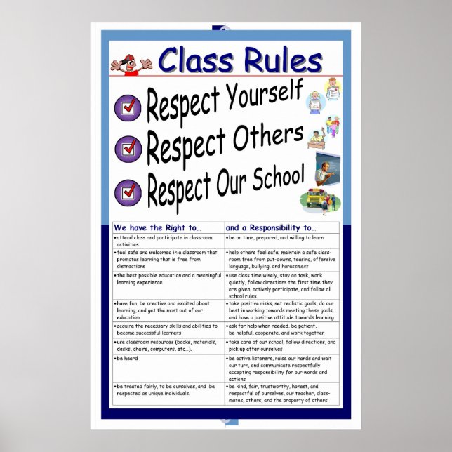 Poster Règles (Respect) (Devant)