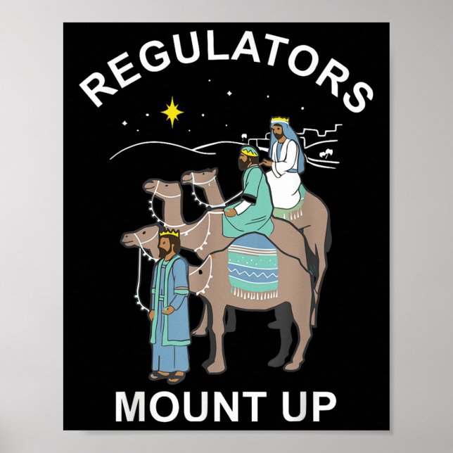 Poster Regulator Mount Cute Up Christmas Three Kings Rein (Devant)