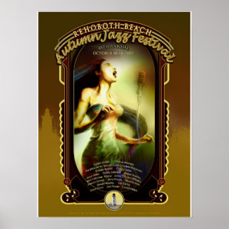 Poster Rehoboth Beach Automne Jazz Fest 2007