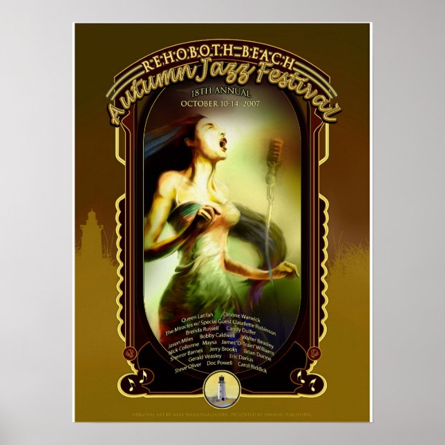 Poster Rehoboth Beach Automne Jazz Fest 2007 (Devant)