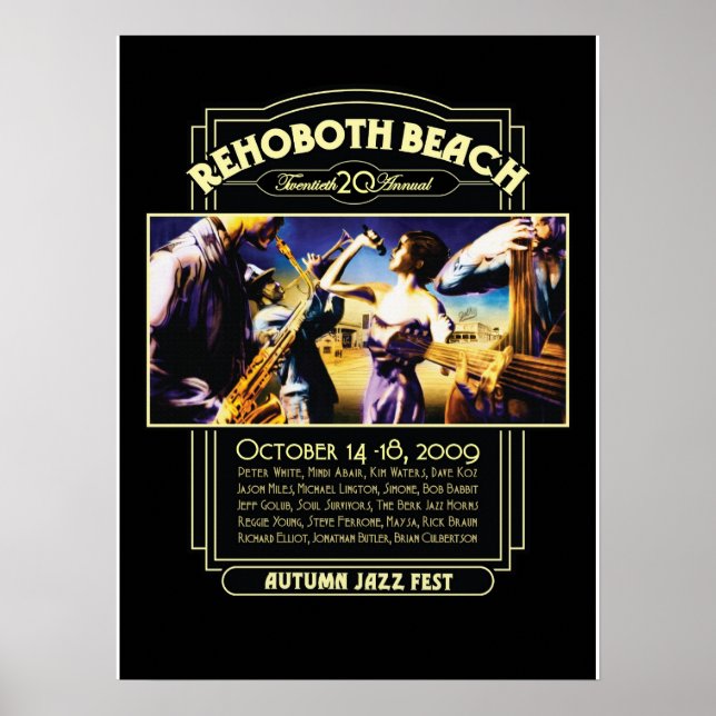Poster Rehoboth Beach Automne Jazz Fest 2009 (Devant)
