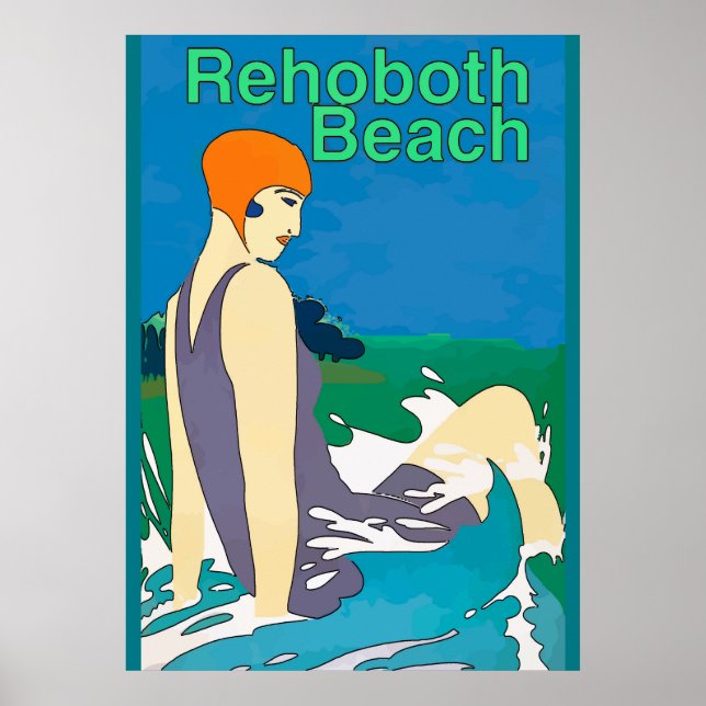 Poster Rehoboth Beach Style Vintage (Devant)