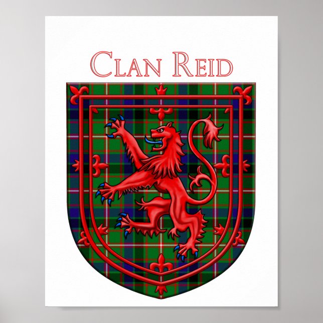 Poster Reid Tartan Scottish Plaid Lion Rampant (Devant)