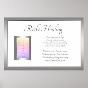 Poster Reiki Healing Poem Design d'art