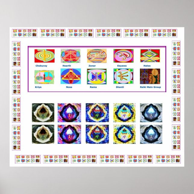 Poster REIKI Karuna Symboles du Maître de guérison (Devant)