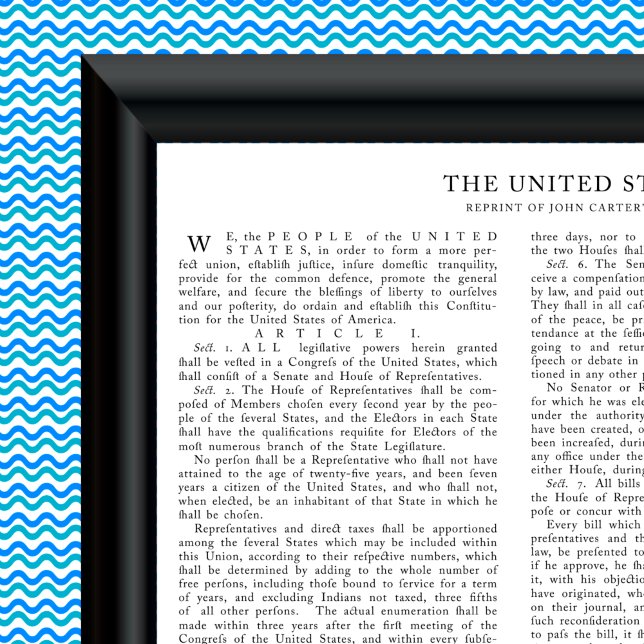 Poster Réimpression de John Carter, Constitution américai (Créateur téléchargé)