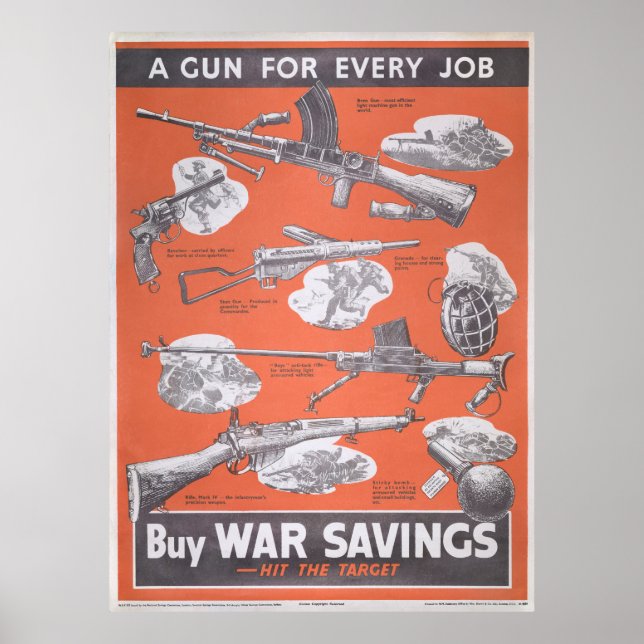 Poster Réimpression de l'affiche britannique de guerre. (Devant)