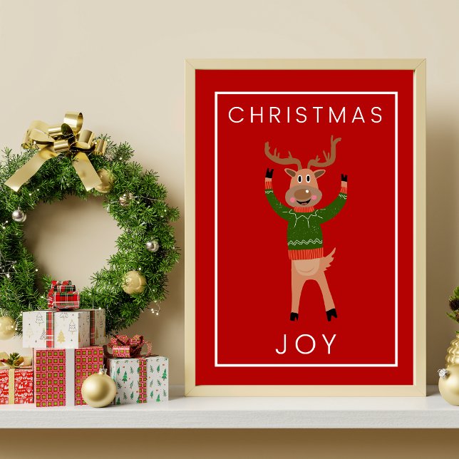 Poster Reinder de Noël en Sweat Art Cosy Imprimer (Créateur téléchargé)