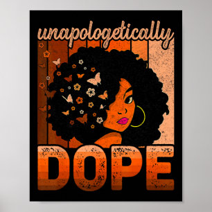 Poster Reine afro mélanine sans excuses drogue noire