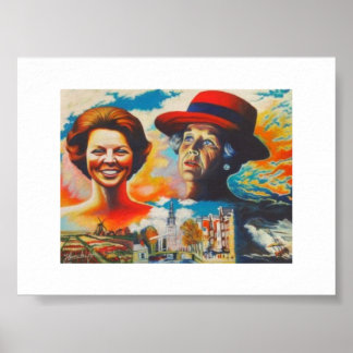 Poster Reine Beatrix 75 ans