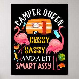 Poster Reine campeuse Cly Sy intelligente et cool cadeau