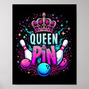 Poster Reine Chemise À Noeud Joueuse De Quilles Ligue De