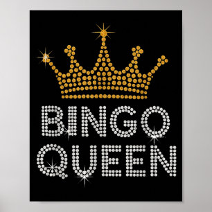 Poster Reine de Bingo Joueuse de Bingo Jeu Fête Drôle Fem