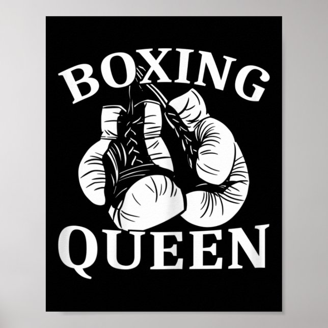 Poster Reine de boxe féminine combattante kickboxing  (Devant)