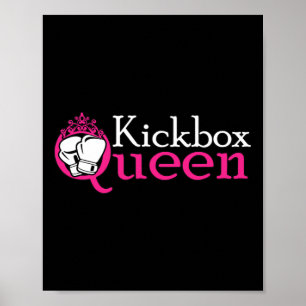 Poster Reine de kickboxeuse est une fille de kickboxing e