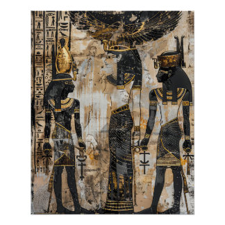 Poster Reine de la dame pharaon d'Égypte