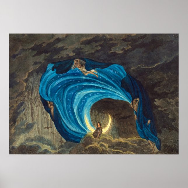 Poster Reine de la scène de nuit par Simon Quaglio (Devant)