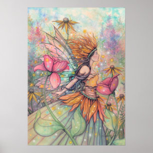Poster Reine de l'été Afficher l'art de la fée par Molly 