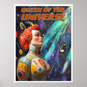 POSTER REINE DE L'UNIVERS IMPRIMÉ SCI-FI