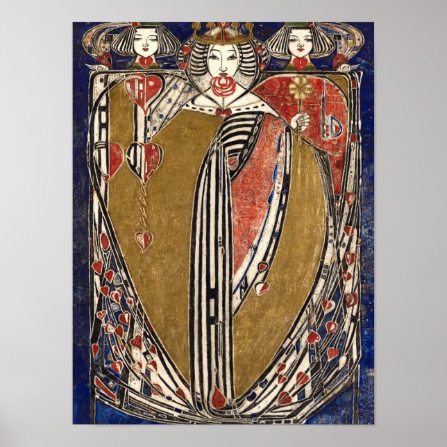 Poster Reine des coeurs par Margaret Macdonald Mackintosh (Devant)