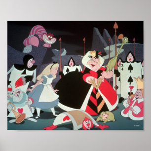 Poster Reine des Coeurs Scène colorée
