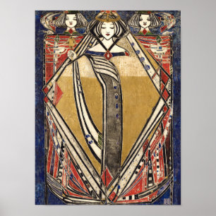Poster Reine des diamants par Margaret Macdonald Mackinto