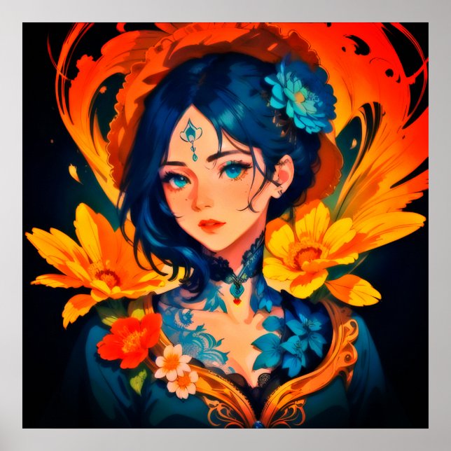 Poster Reine des fleurs d'Anime (Devant)