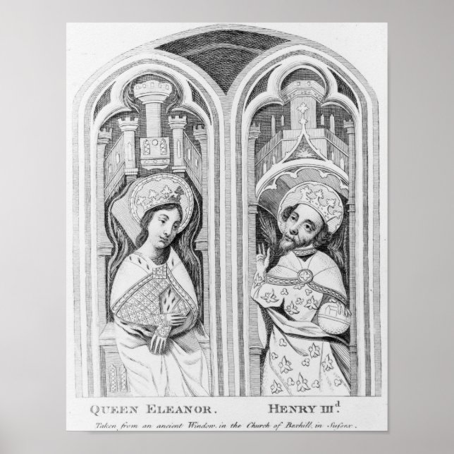 Poster Reine Eleanor et Henri III, prise ancienne (Devant)