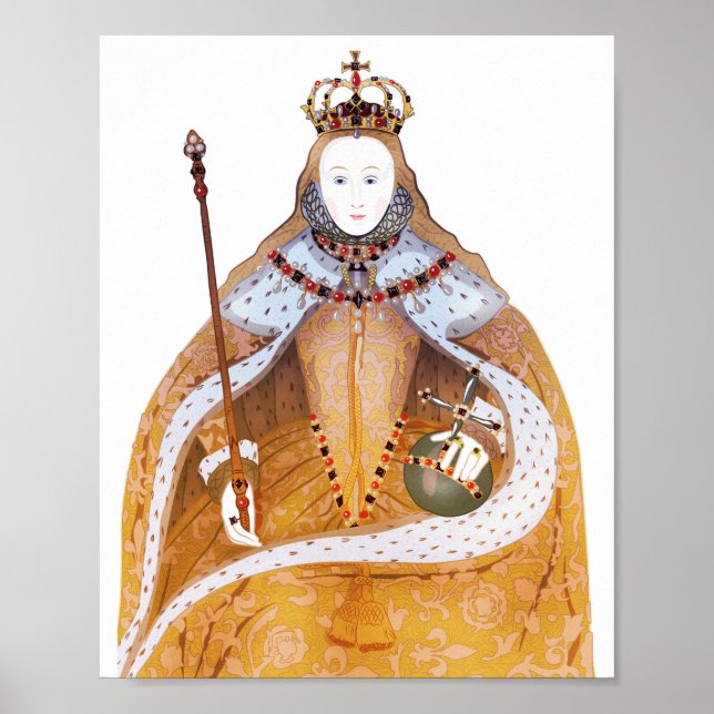 Poster Reine Elizabeth I - illustration historique (Devant)