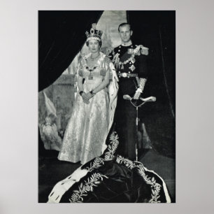 Poster Reine Elizabeth II et Prince Philip