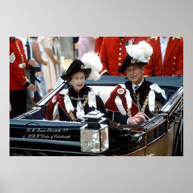 Poster Reine Elizabeth II et Prince Philip 1986 (Devant)