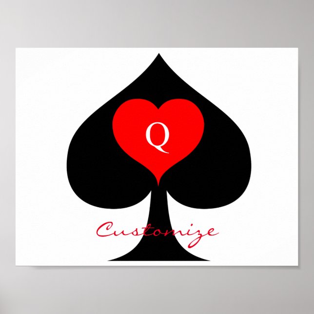 Poster Reine noire des pique Coeur rouge Thunder_Cove (Devant)