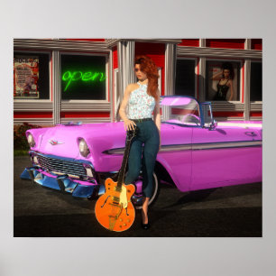 Poster Reine Rockabilly de 56'