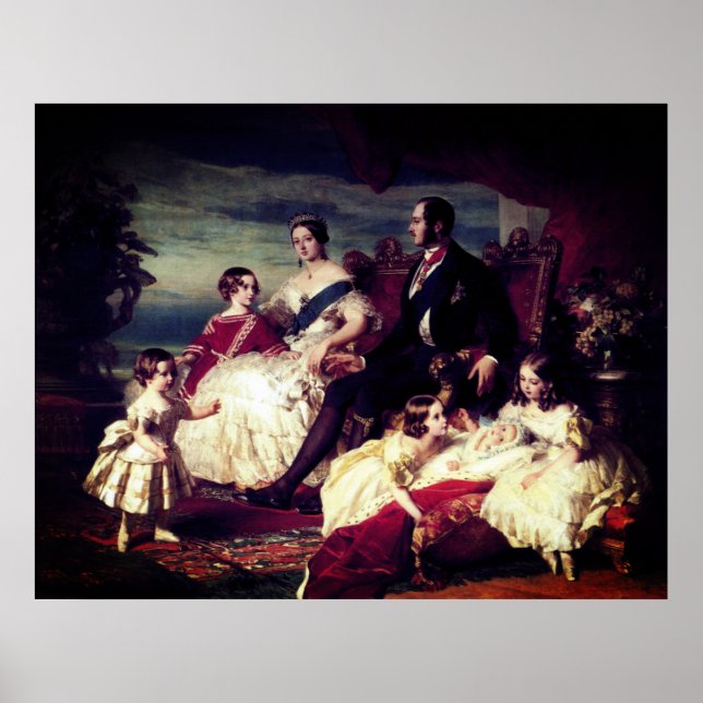 Poster Reine Victoria et Prince Albert - Famille royale (Devant)