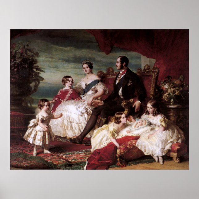 Poster Reine Victoria et Prince Albert - Famille royale (Devant)