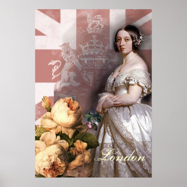 Poster Reine vintage Victoria (Devant)