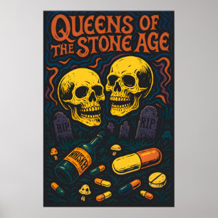 Poster Reines de Wall Art Print – Rétro