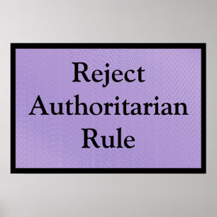 Poster Rejeter la règle autoritaire