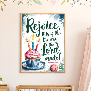 Poster Rejoice, C'est le jour Christian Nursery Wall Art