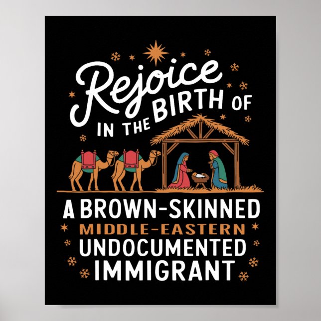 Poster Rejoice In The Birth Of A Brown Skinned Christmas  (Devant)