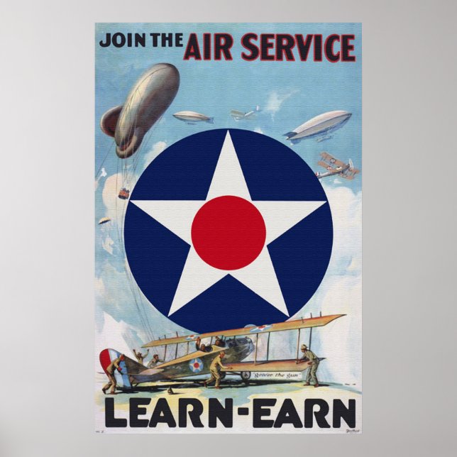 Poster Rejoignez l'affiche du service aérien (Devant)