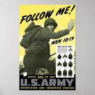 Poster Rejoignez L'Armée — 2ÈME GUERRE MONDIALE