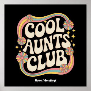 Poster Rejoignez le Cool Aunts Club Funny Oversize Graphi