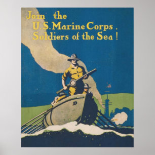 Poster Rejoignez Le Marine Corps Américain