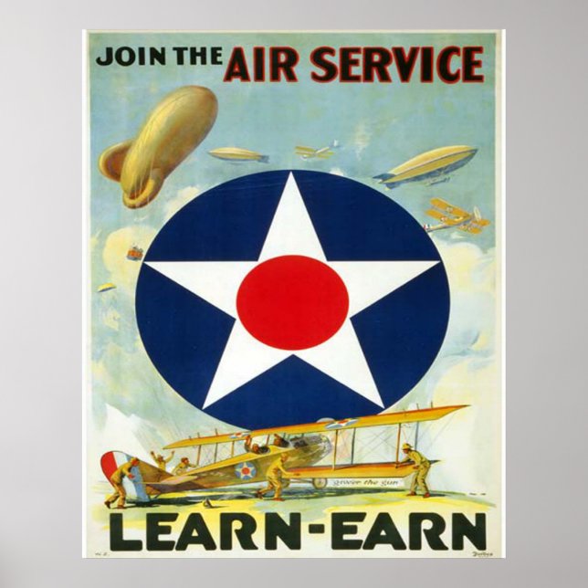 Poster Rejoignez le service aérien (Devant)