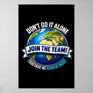 Poster Rejoignez l'équipe – Conception de collaboration m