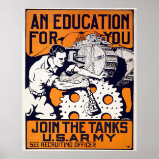 Poster Rejoignez les chars - armée américaine